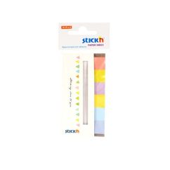 Index autoadeziv din hartie, 45x15mm, 6 culori neon x 30 file/set, Stick'n