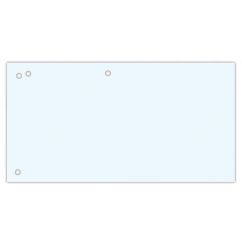 Separatoare din carton, 105x240mm, pentru biblioraft, 3 perforatii, 100 buc/set, alb, Standard
