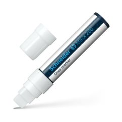 Marker cu creta lichida, varf tesit 5-15mm, alb, Schneider Deco 260