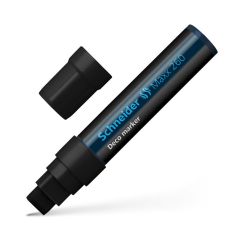 Marker cu creta lichida, varf tesit 5-15mm, negru, Schneider Deco 260