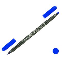 Marker pentru CD/DVD, doua capete, varfuri rotunde 0.6mm/2.5mm, albastru, Centropen 3616
