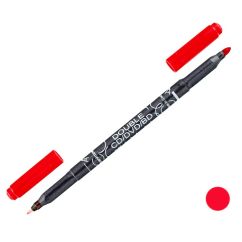 Marker pentru CD/DVD, doua capete, varfuri rotunde 0.6mm/2.5mm, rosu, Centropen 3616