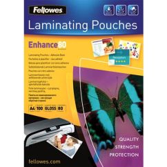 Folie laminare A4, 80 microni, 100 buc/top, Fellowes
