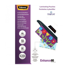 Folie laminare A4, 80 microni, 100 buc/top, Fellowes