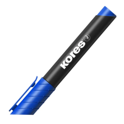 Marker permanent, varf rotund 3.0mm, albastru, Kores XP1