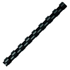 Inele din plastic, 8mm (45 coli), 100 buc/cutie, negru, Fellowes