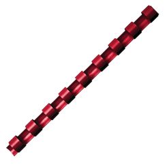 Inele din plastic, 8mm (45 coli), 100 buc/cutie, rosu, Fellowes