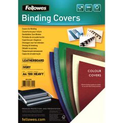 Coperti carton A4, 250 g/mp, 100 buc/top, crem, Fellowes