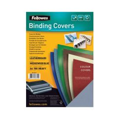 Coperti carton A4, 250 g/mp, 100 buc/top, albastru, Fellowes