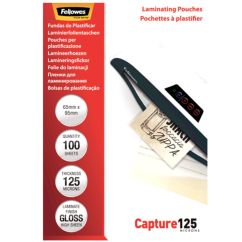 Folie laminare 65x95mm, 125 microni, 100 buc/top, Fellowes