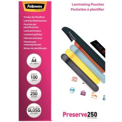 Folie laminare A4, 250 microni, 100 buc/top, Fellowes
