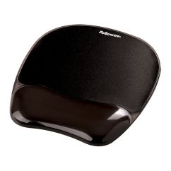 Mouse pad si suport incheietura, negru, Fellowes Crystal Gel