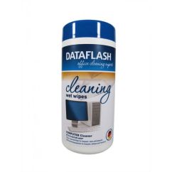 Servetele umede pentru suprafete plastic, 100 servetele/tub, Data Flash