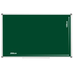 Tabla magnetica pentru creta, 120x200 cm, rama aluminiu, verde, Optima