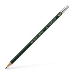 Creion grafit, B, cu radiera, Faber-Castell 9000