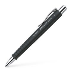 Pix cu pasta, varf 1.4mm, corp negru, scris albastru, Faber-Castell Poly Ball XB