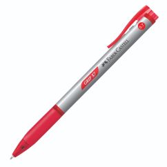 Pix cu pasta, varf 0.7mm, rosu, Faber-Castell Grip X7