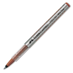 Roller cu cerneala, varf 0.4mm, rosu cu capilarii, Faber-Castell Vision 1466