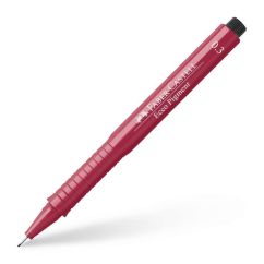 Liner, varf 0.3mm, rosu, Faber-Castell Eco Pigment