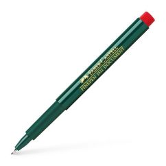 Liner, varf 0.4mm, rosu, Faber-Castell Finepen 1511