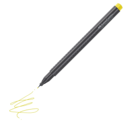 Liner, varf 0.4mm, galben crom, Faber-Castell Grip