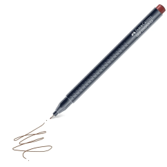 Liner, varf 0.4mm, maro, Faber-Castell Grip