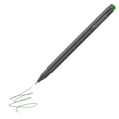Liner, varf 0.4mm, olive, Faber-Castell Grip
