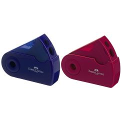Ascutitoare dubla, rosu/albastru, Faber-Castell Sleeve