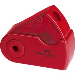 Ascutitoare simpla, rosu/albastru, Faber-Castell Sleeve-Mini