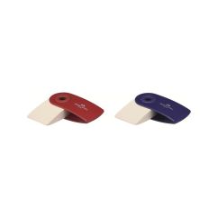 Radiera creion, rosu/albastru, Faber-Castell Sleeve