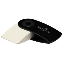 Radiera creion, negru, Faber-Castell Sleeve Mini