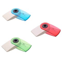 Radiera creion, culori transparente, Faber-Castell Sleeve Mini