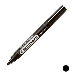 Marker flipchart, varf rotund 2.5mm, negru, Centropen 8550