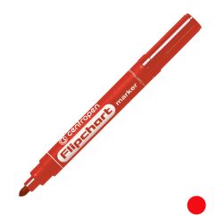 Marker flipchart, varf rotund 2.5mm, rosu, Centropen 8550