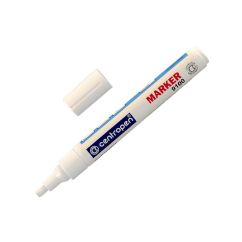 Marker cu vopsea, varf rotund 1-5mm, alb, Centropen 9100