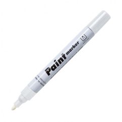 Marker cu vopsea, varf rotund 2.5mm, alb, Centropen 9210