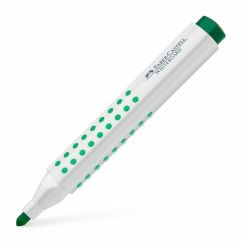 Marker whiteboard, varf rotund 4.0mm, verde, Faber-Castell 1583 Grip