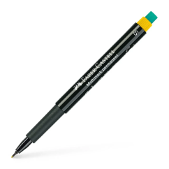 Marker permanent, varf rotund 0.4mm, galben, Faber-Castell Multimark