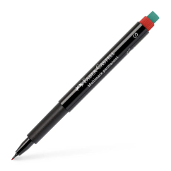 Marker permanent, varf rotund 0.4mm, rosu, Faber-Castell Multimark