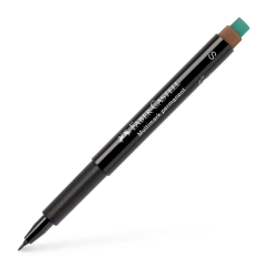 Marker permanent, varf rotund 0.4mm, maro, Faber-Castell Multimark