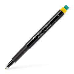 Marker permanent, varf rotund 0.6mm, galben, Faber-Castell Multimark