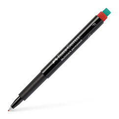 Marker permanent, varf rotund 0.6mm, rosu, Faber-Castell Multimark