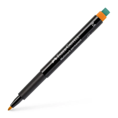Marker permanent, varf rotund 1.0mm, portocaliu, Faber-Castell Multimark
