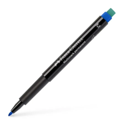 Marker permanent, varf rotund 1.0mm, albastru, Faber-Castell Multimark