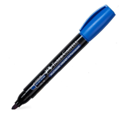 Marker permanent, varf tesit 4.9mm, albastru, Faber-Castell Multimark Winner 54