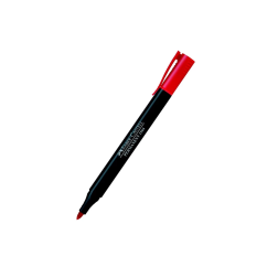 Marker permanent, varf rotund 1.0mm, rosu, Faber-Castell 1564 Slim
