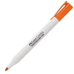 Marker whiteboard, varf rotund 1.0mm, portocaliu, Faber-Castell 1560 Slim