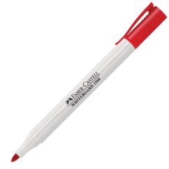 Marker whiteboard, varf rotund 1.0mm, rosu, Faber-Castell 1560 Slim