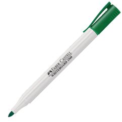 Marker whiteboard, varf rotund 1.0mm, verde, Faber-Castell 1560 Slim