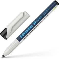 Marker non-permanent universal (OHP), varf rotund 0.7mm, negru, Schneider Maxx 223